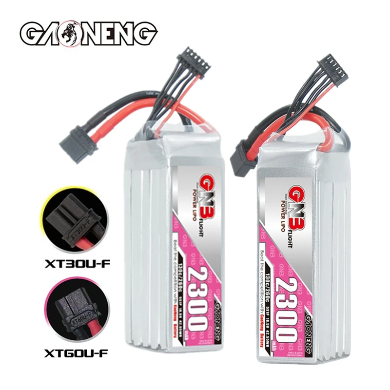 

Upgraded GNB 5S 18.5V 2300mAh Lipo Battery For FPV Drone RC Quadcopter Helicopter Airplane Parts 130C/260C 18.5V Battery