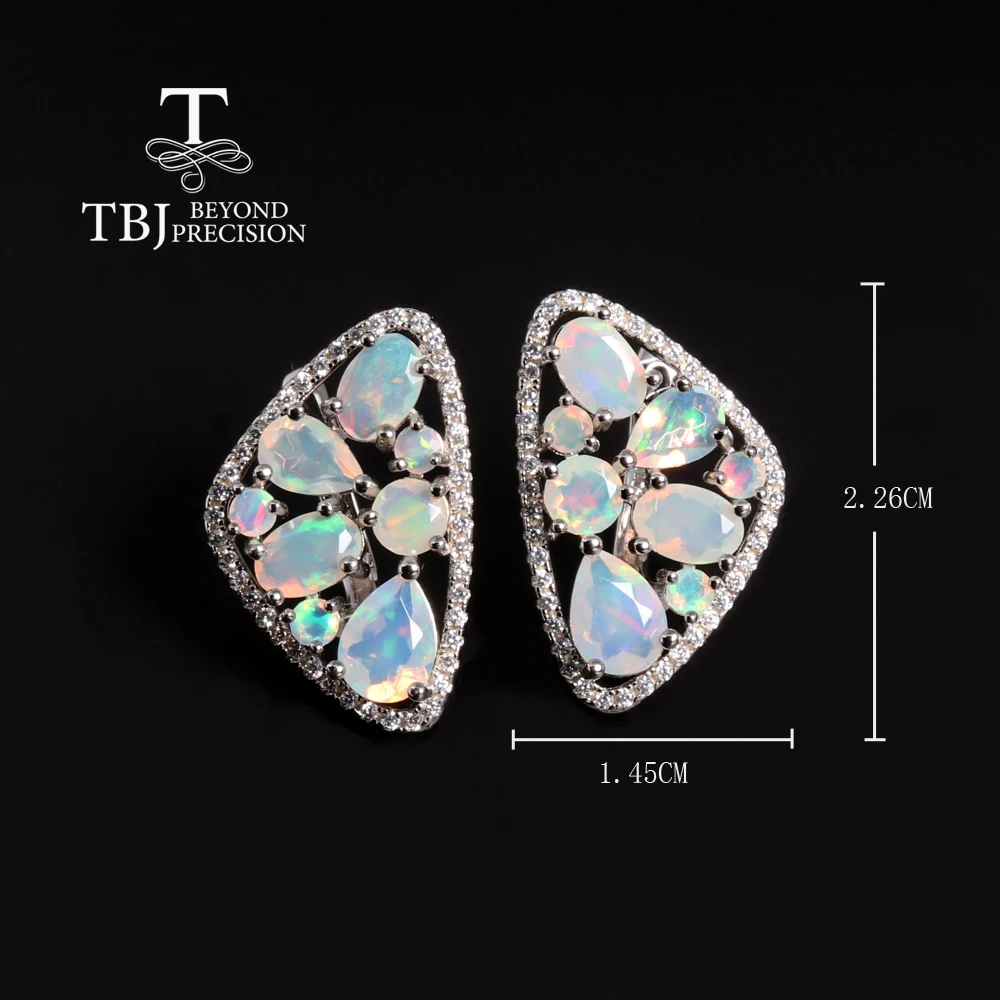 Красочные Редкие октябрьские серьги с натуральным опалом таинственные