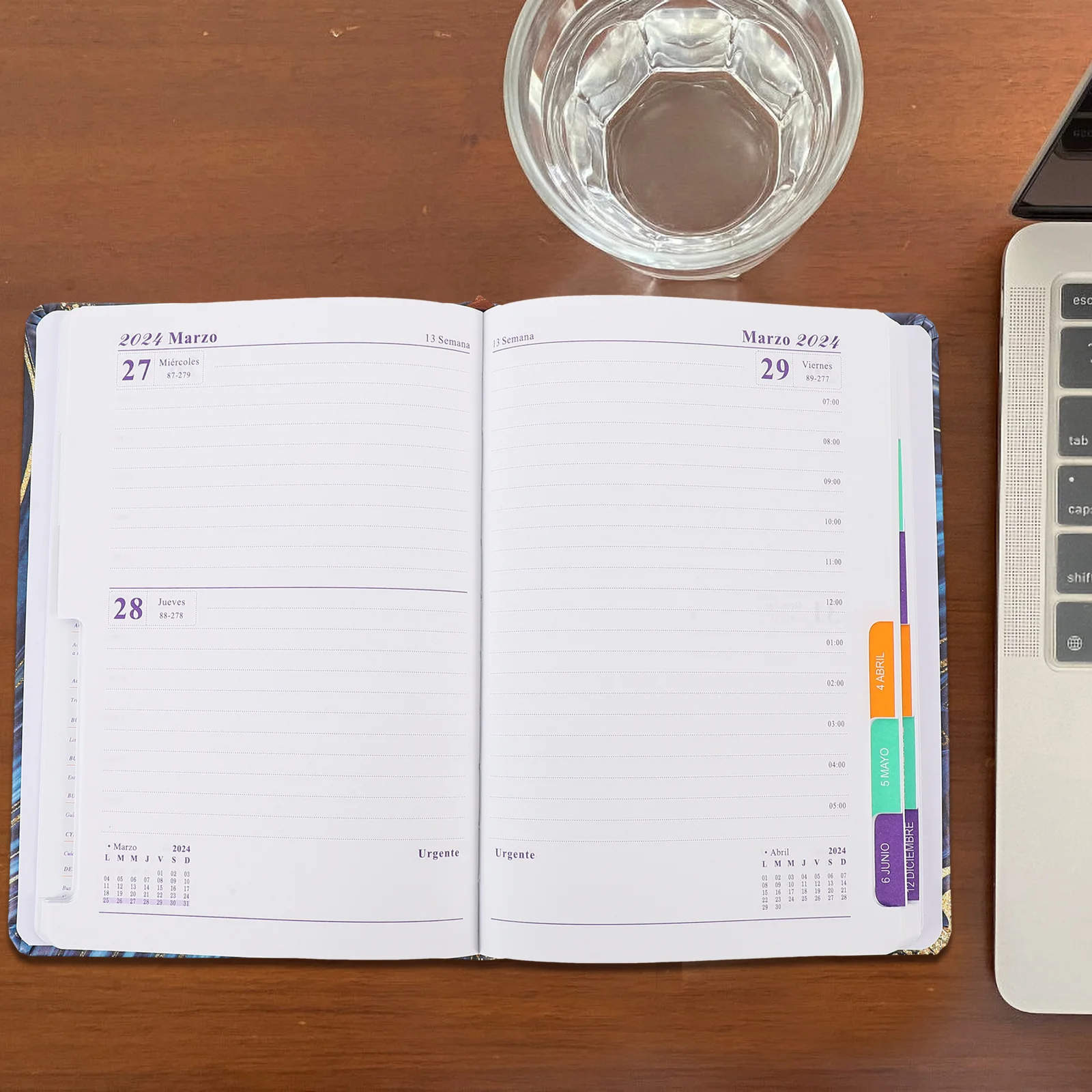 

2023 Plan Book Portable Notepad A5 Decorative Spanish Notebook 2024 Schedule Calendars