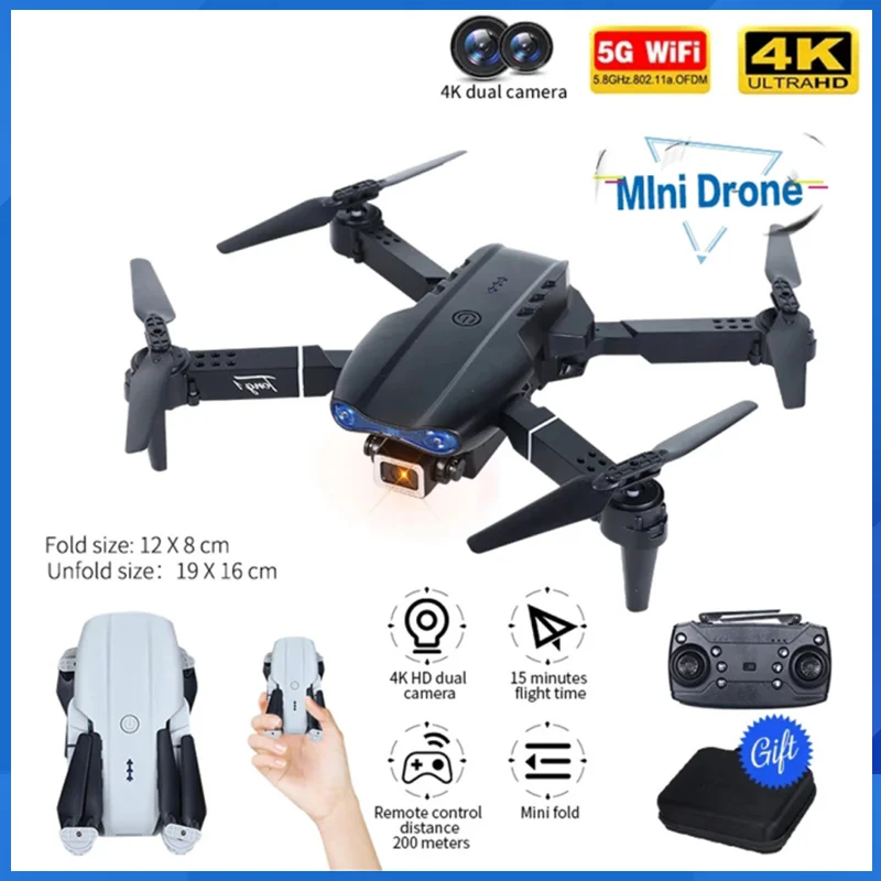 Dron teledirigido E99 PRO 4K HD con cámara Dual, WiFi, FPV, plegable, retorno automático, profesional, aéreo, K3, juguete para niños y adultos, regalo