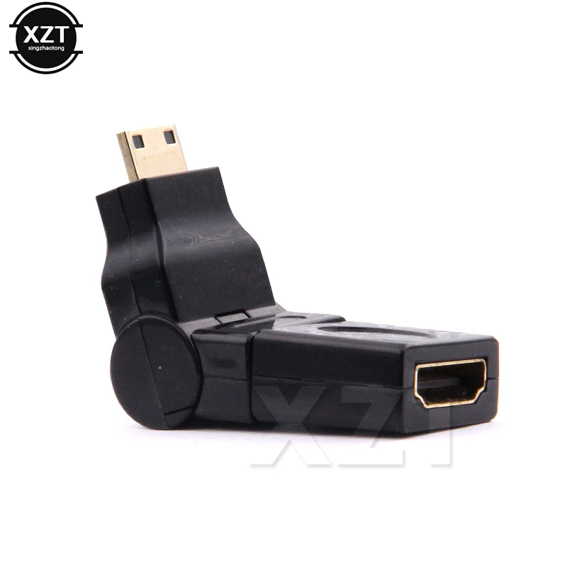 Адаптер HDMI-совместимый с Mini преобразователь 180 градусов угол Ethernet 1 4 в для