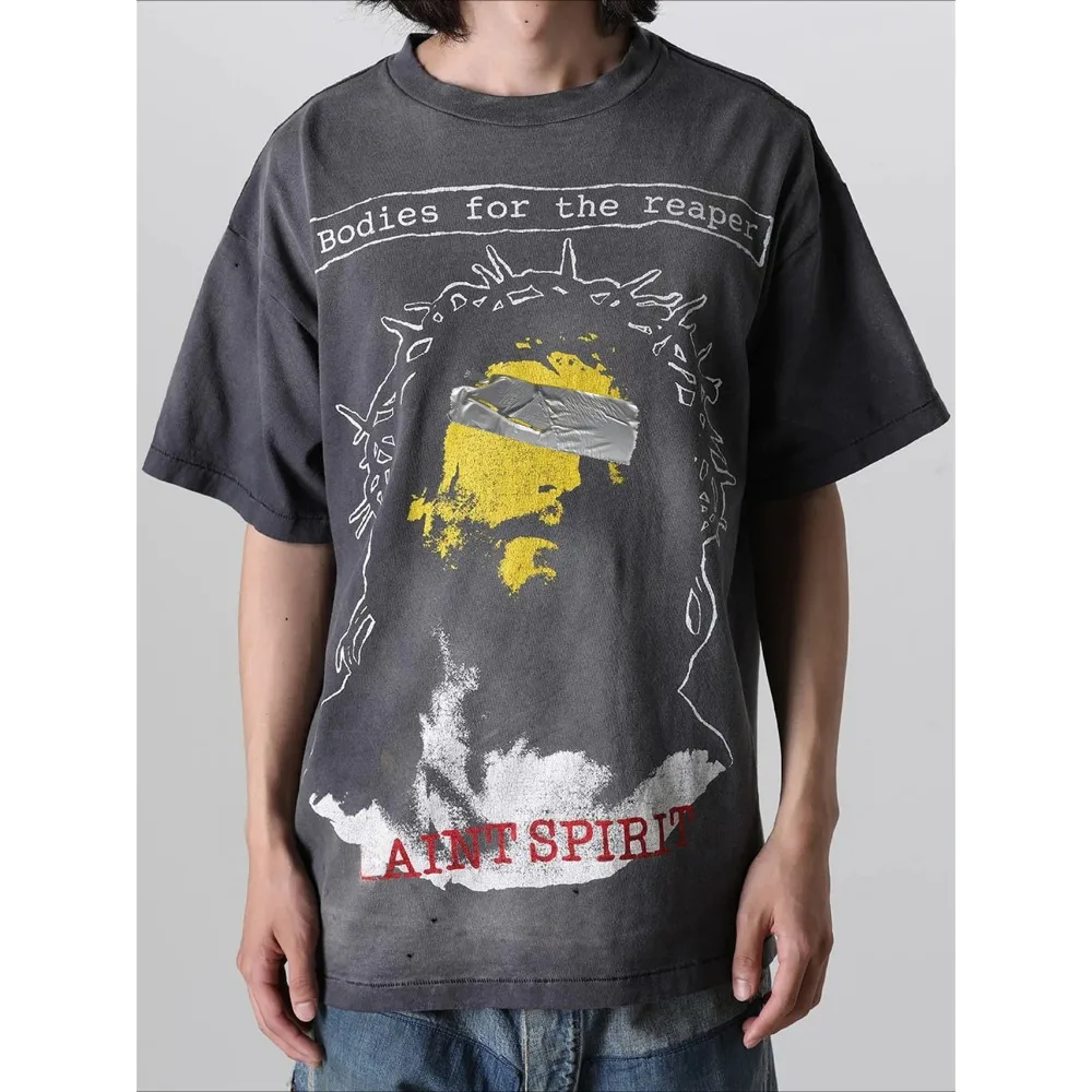 NIGO Мужская летняя винтажная футболка с короткими рукавами Do Old Destruction