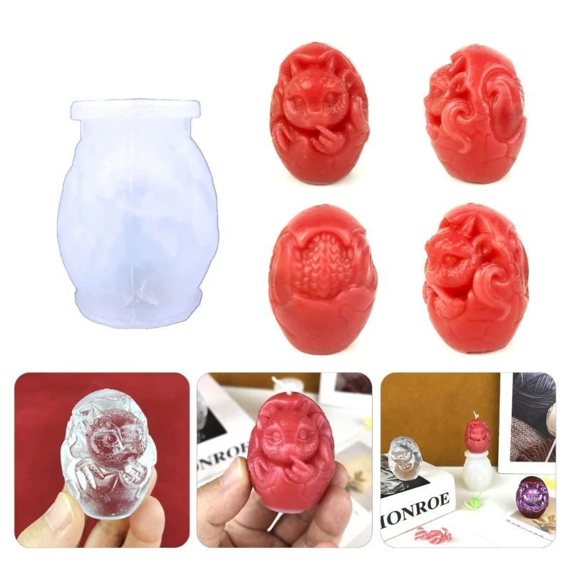 

D0LC Дракон яйцо смолы формы Яйцо Форма 3D Свеча Форма Дракон силиконовые формы для украшения дома, художественные ремесла украшения