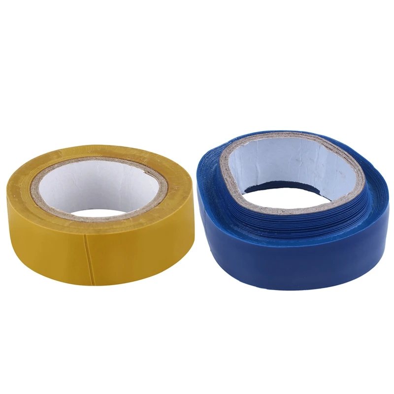 

2 Pcs 19Mm X 10M Duct Waterproof Tape, Yellow With Blue