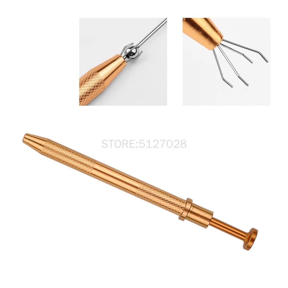 

Gold 4 Claws Strongly Grabbing Piercing Jewelry Bead Catcher Perforation Tools Stainless Steel Punching Convenience Supplies