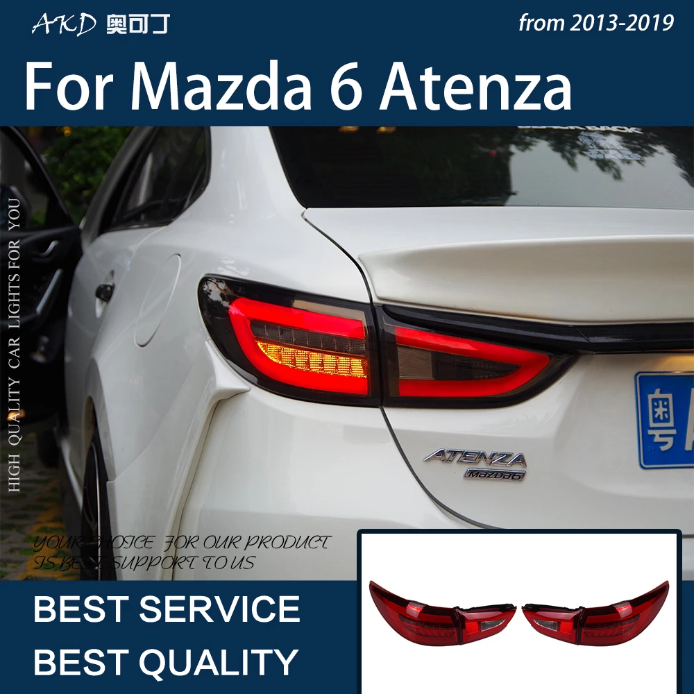 

Car Lights For Mazda 6 Atenza 2013-2019 LED Taillights Rear Lamp Dynamic Turn Signal Highlight Reversing And Brake Upgrade