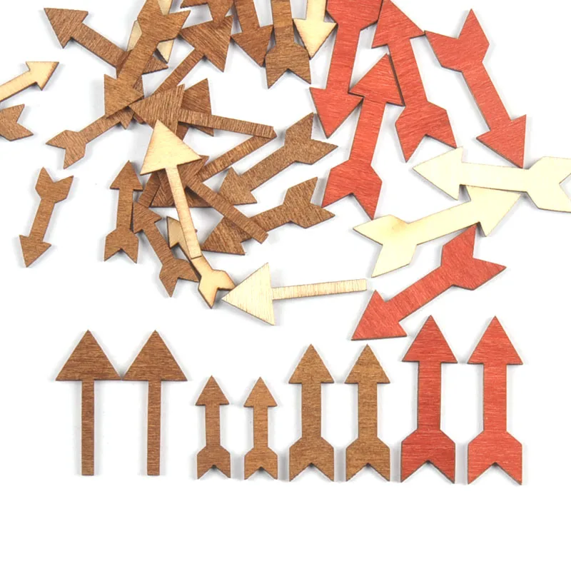 50 шт. необработанное дерево/стрелы натуральные деревянные ломтики искусство