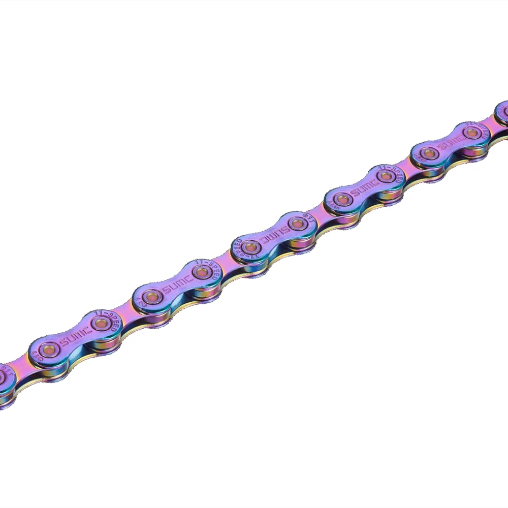 Цепь HEGY E-BiKE E12 с защитой от ржавчины 12 скоростей 136 звеньев золотые и цветные цепи