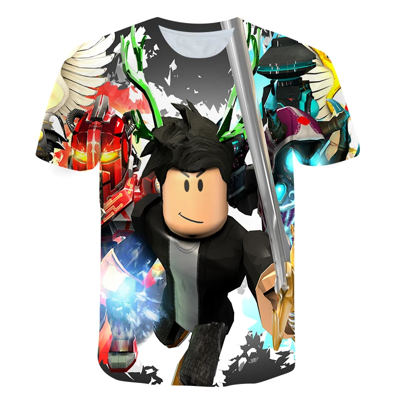 

Comic Robloxing 3D Print T Shirt Cartoon Short Sleeve Children T-Shirts Summer Kids Girls Tops Toddler Clothes Kids Size 3-14t
