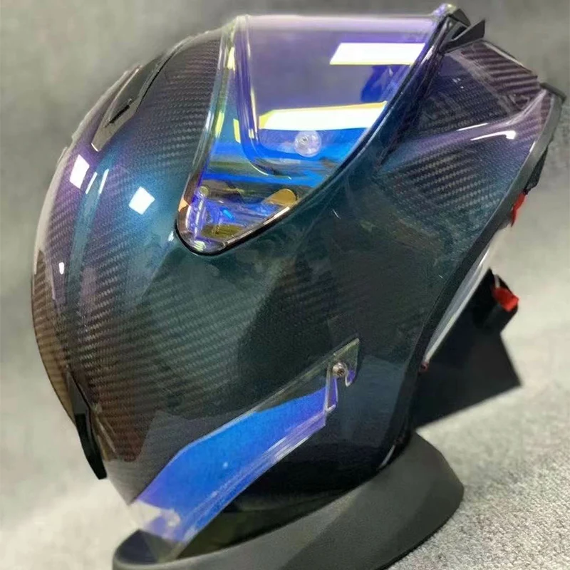 

Full Face Motorcycle Helmet Chameleon Carbon Fiber Motocross Racing Motobike Riding Helmet Casco De Motocicleta Four Season