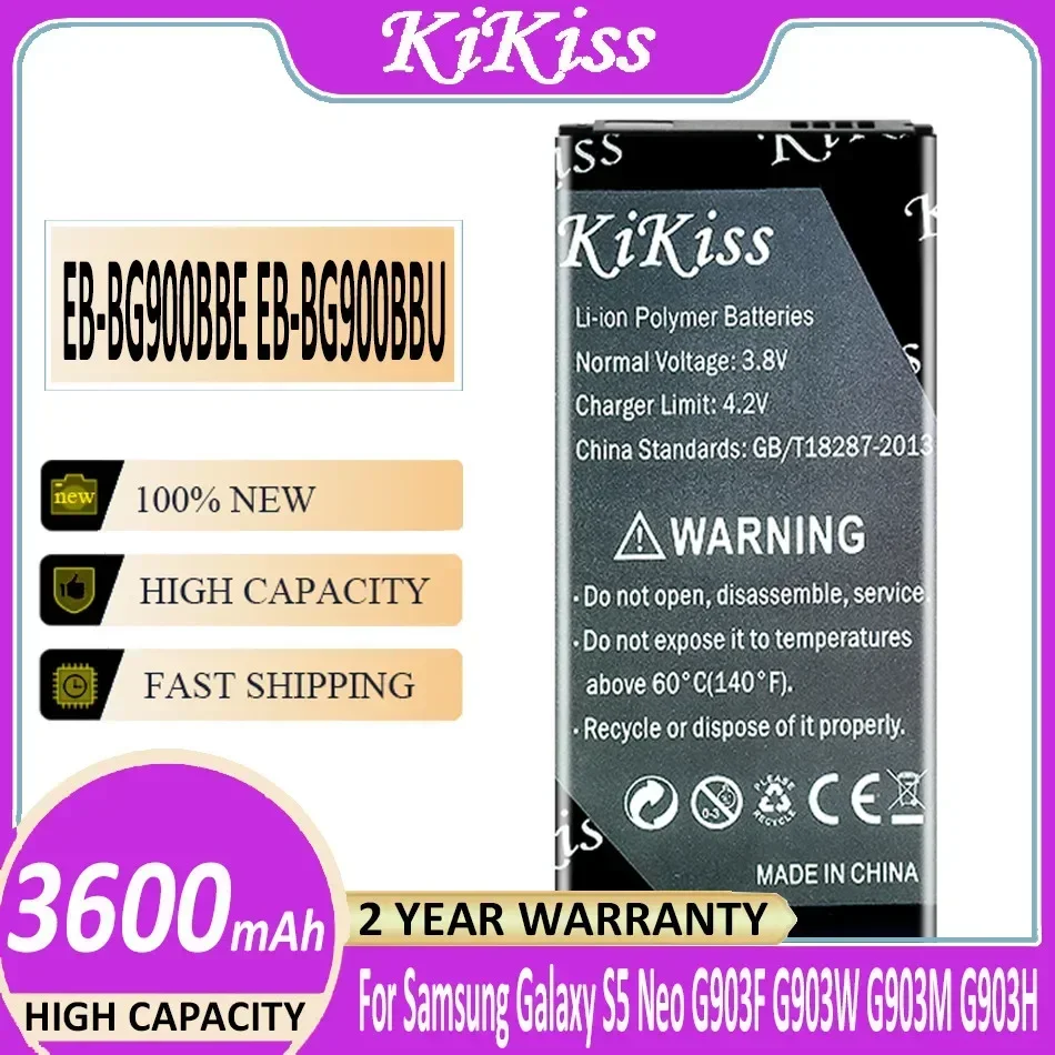 Аккумулятор KiKiss EB-BG900BBC/BBU 6250 мАч для Samsung Galaxy S5 EB-BG900BBE G900S/F/M/FD G9008V/W 9006 в/Вт Мощная