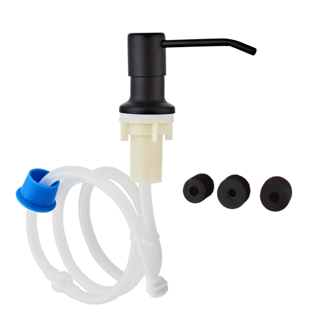 

Pump Head Modern Durable For Sink Extension Hose Press Easy Install Kitchen Soap Dispenser Bathroom Stainless Steel Elegant Home