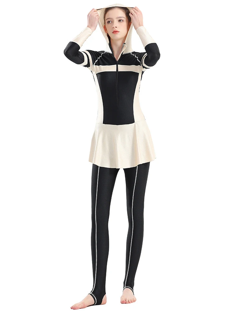 Брюки с якорем размера плюс Burkini мусульманские купальники Женский