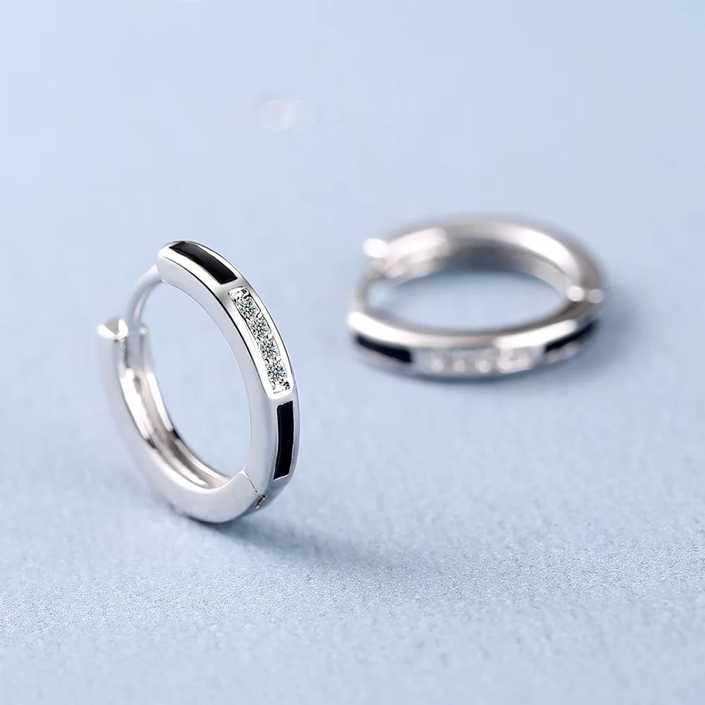 

925 Sterling Silver Mini Diamond Earring for Women Aretes De Mujer Diamond Orecchini Silver 925 Jewelry Gemstone Earrings Female