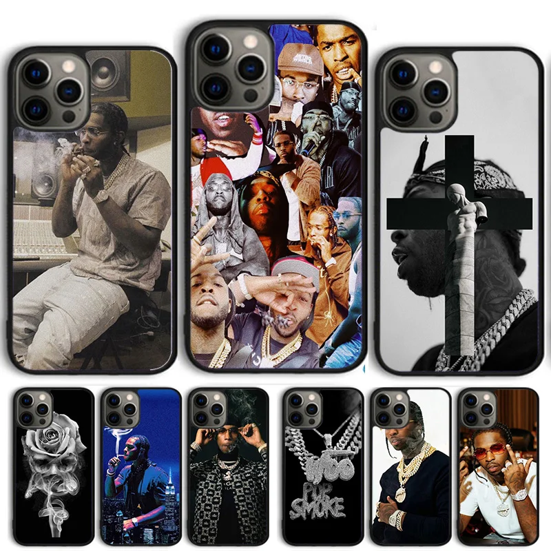 Чехол для телефона Pop Smoke Для iPhone 15 16 14 13 12 Pro Max mini 11 XS X XR Plus