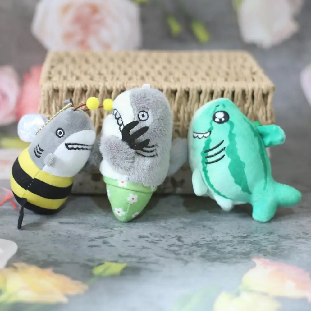 

Cute Simulation Shark Key Chain Stuffed Plush Shark Pendant Key Chain Ring Doll Toys for Kids Adults Gifts J3D9