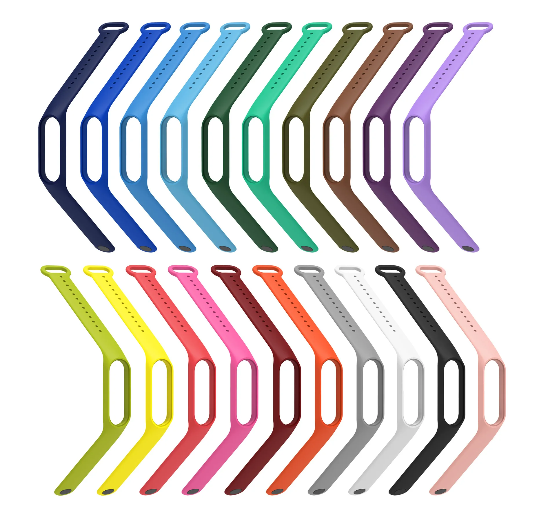 For Xiaomi miband 7 6 4 5 3 Strap Silicone Replacement Wristband For Xiaomi mi band 5 6 4 3 miband7 Sport Bracelet Correa