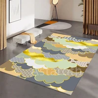 living room modern geometric rug home living room mat childrens room decoration bedroom bedside rug square print floor mat