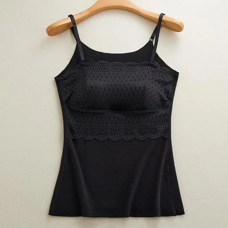 Thermal Underwear for Women Fleece Lined Tops Cami Tank Top Vest Camisoles Sexy Winter Thermal Shirt Thermo Undershirt with Bra