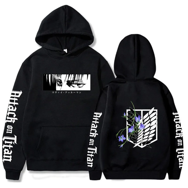 

Attack on Titan Hoodies Unisex Male Female Print Shingeki No Kyojin Anime Clothes Loose Casual Streetwears Link Aesthetic Korean