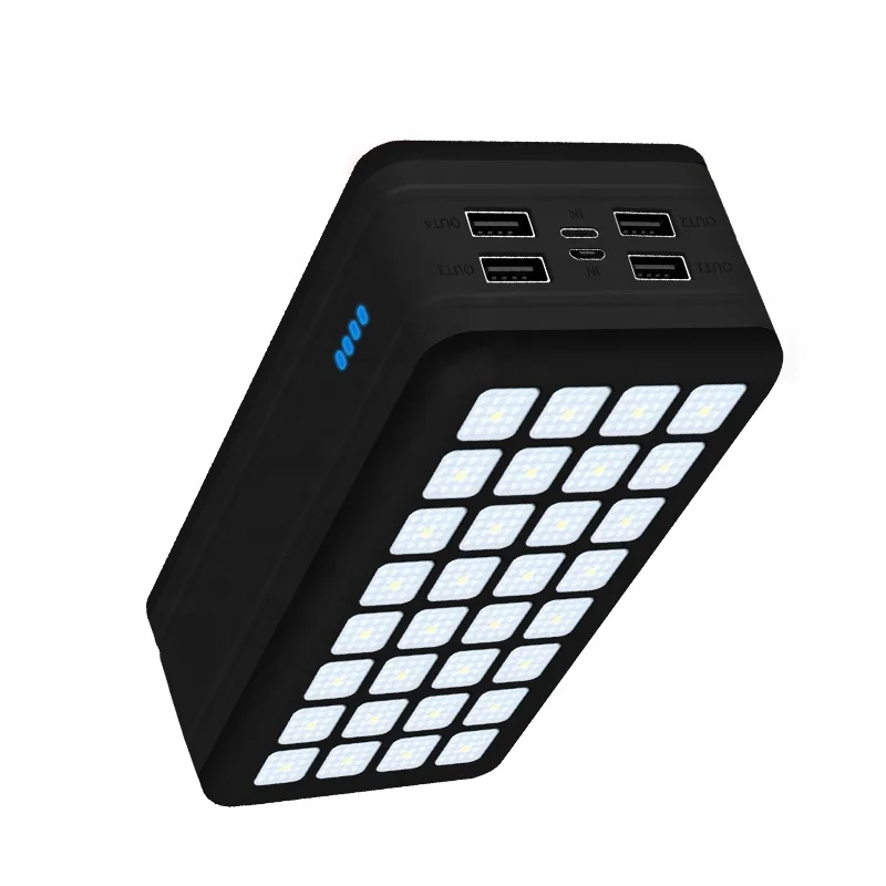 high tech 4 port wireless charging 50000mah solar power bank for all phone 50000mah free global shipping