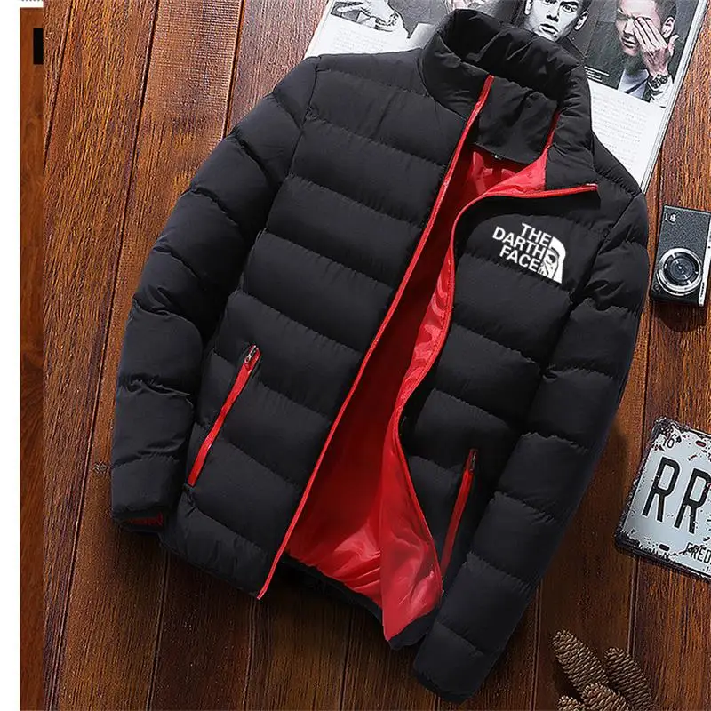 2022 Men's Jacket Fashion Spring Autumn Casual Street Slim Jacket Men's Windproof Warm Stand Collar Coat Men's Coat