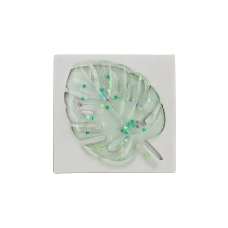 

Жидкая силиконовая форма с одним листьем для помадки, украшение для выпечки, зеркальная форма для эпоксидной смолы, формы для штукатурки 223