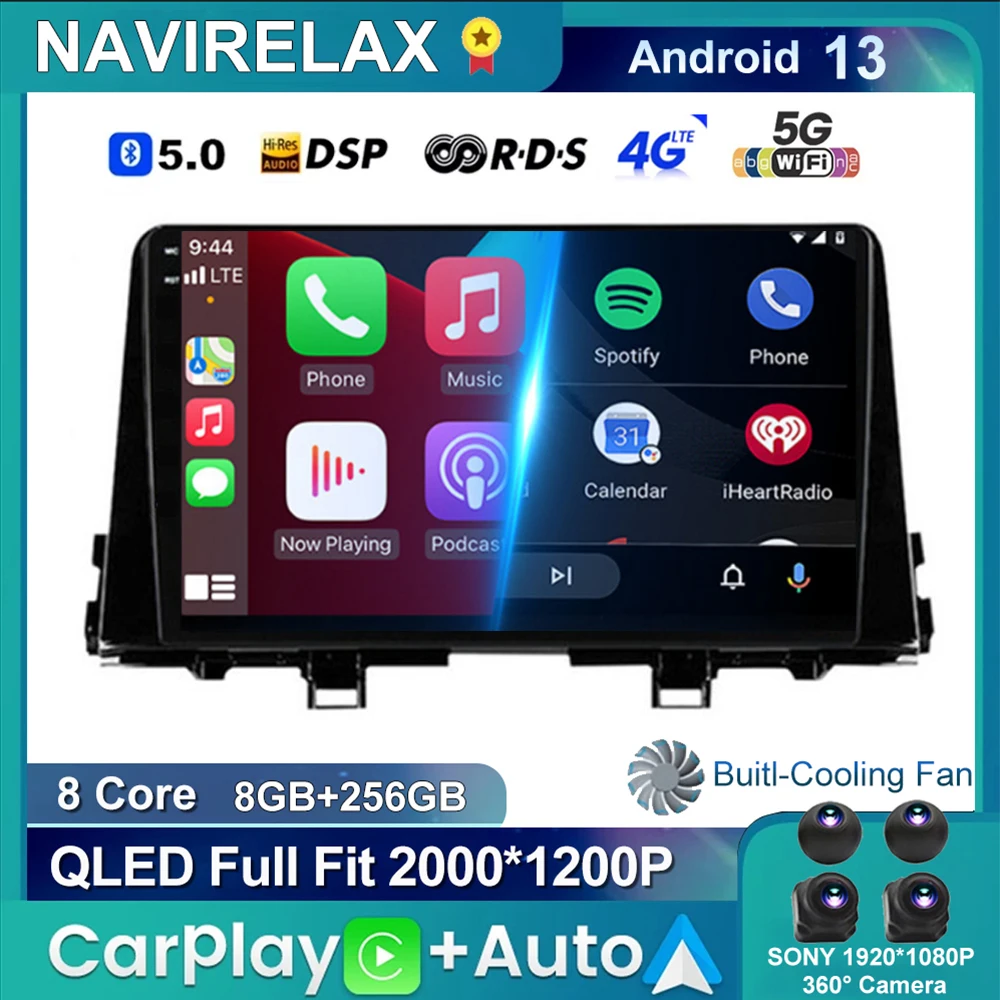 

Android 13 мультимедийный видеоплеер для KIA Picanto Morning 2016 2017 навигация SWC Стерео Радио DSP беспроводной BT Авто 360