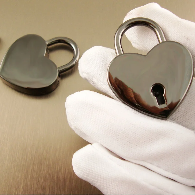 Флюоресцентный мини-замок с ключом маленький металлический замок Love Heart Lock