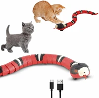 smart sensing electric snake toy novelty toy snake for dog cat accessories kids usb charging pet toy