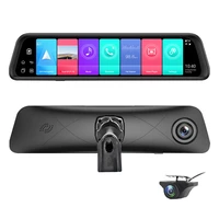 p68s 4g android 8 1 12inch dual lens ahd1080p mirror car dvr with gps navigation wifi bt and remote monitor fit cmsv6 platform