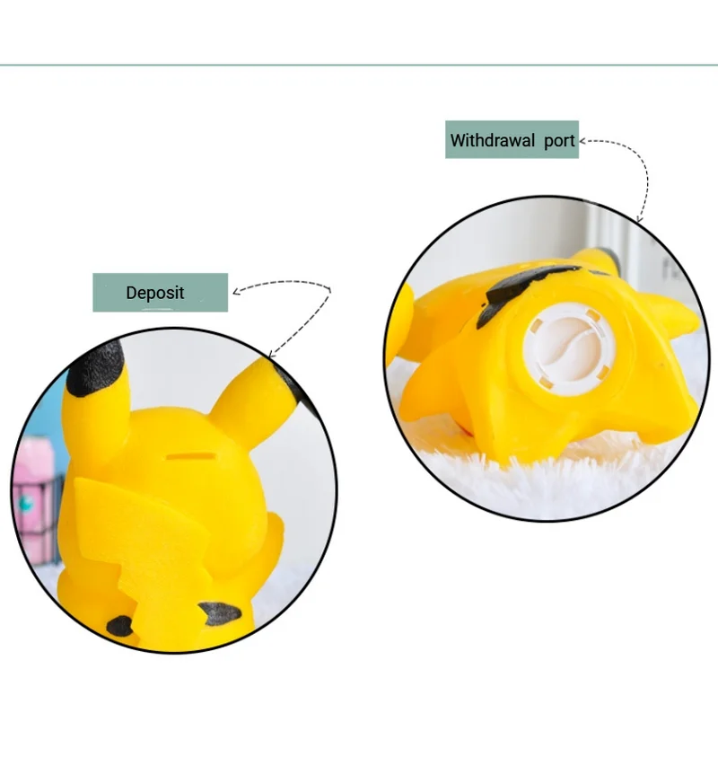 Большая копилка Пикачу Детская виниловая большая емкость парная подарок на день