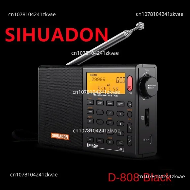 Хорошо ценно D-808 Портативное радио AM FM Коротковолновое SSB World Band AIR Приемник PLL