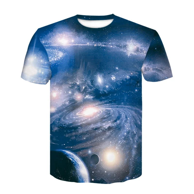 

New starry sky 3D printed T-shirt men's summer casual men's T-shirt top T-shirt funny T-shirt streetwear male size