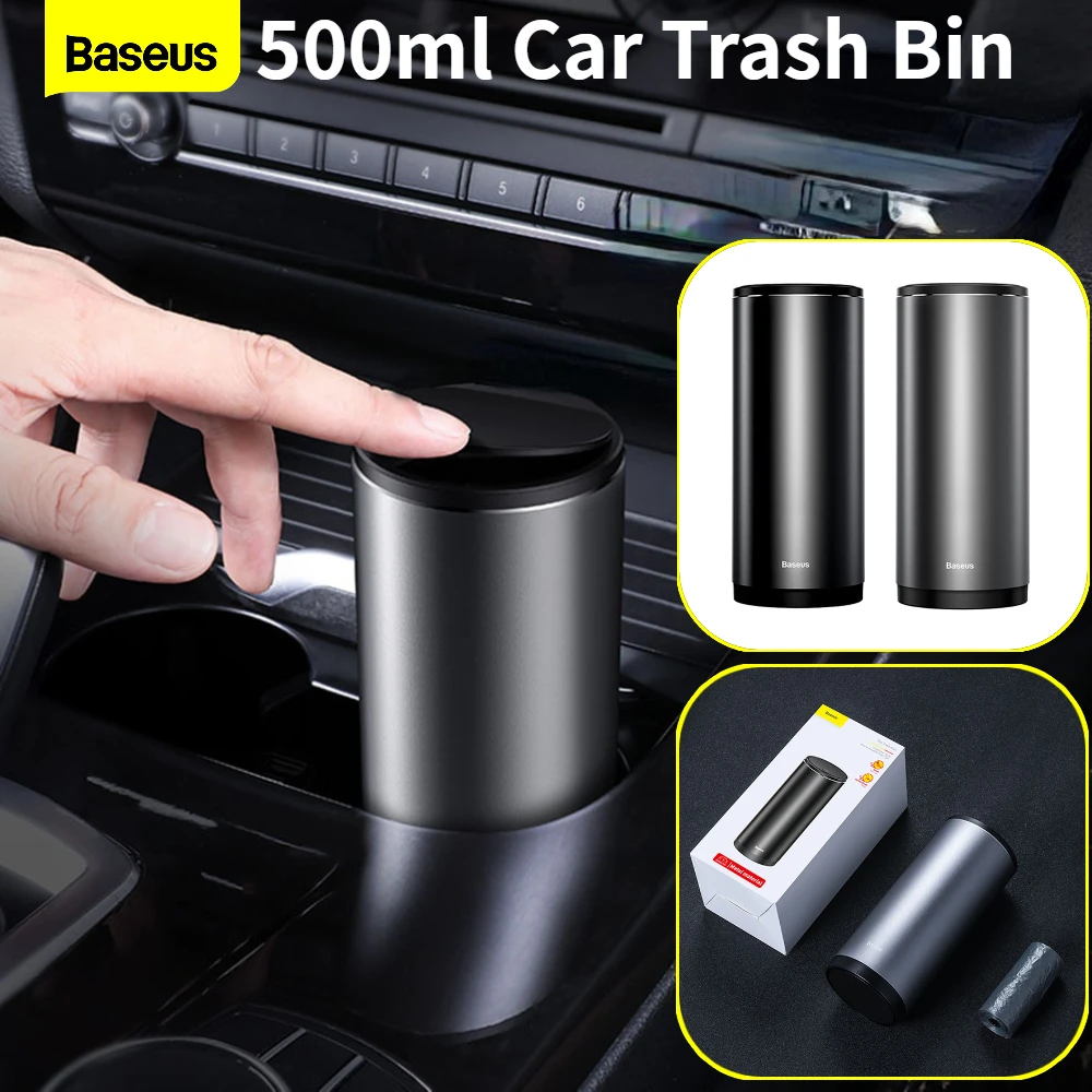 

Baseus Автомобильная корзина для мусора, мусорная корзина из сплава для автомобиля, мусорная корзина для мусора, корзина для мусора, органайзе...