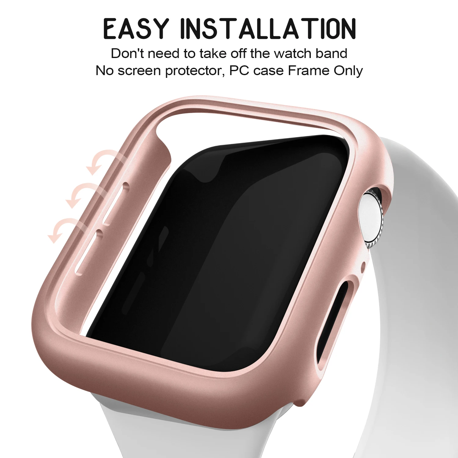 PC Case Cover for Apple Watch Series 7/8 41mm 45mm Bumper Protector Case Cover for iWatch 6 5 4 3 2 1 SE 38mm 42mm 40mm 44mm
