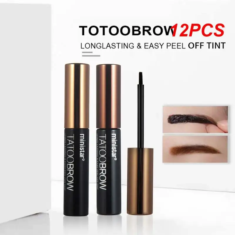 

12 шт. цветной гель для макияжа бровей Водостойкий тинт для бровей Косметика долговечный инструмент натуральный тинт для бровей стойкий макияж M8Q3