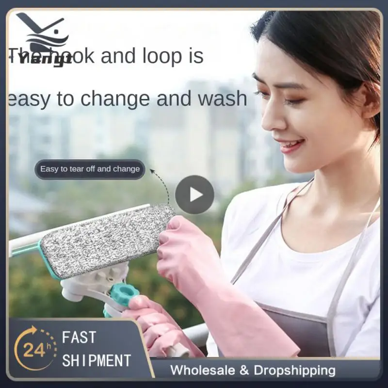 

Household Glass Scraper High Building Glass Cleaning Window Cleaner Double Wiper Telescopic Cleaner Household Cleaning Supplies