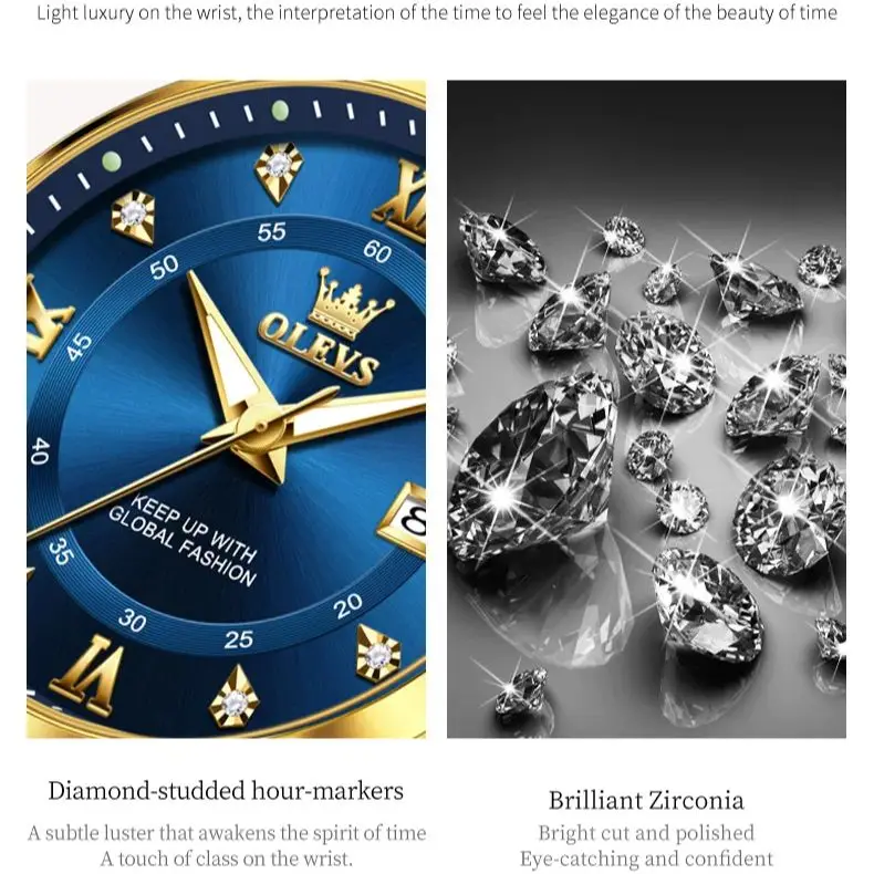 Женские часы OLEVS 2906 элегантные кварцевые с бриллиантами роскошный модный бренд