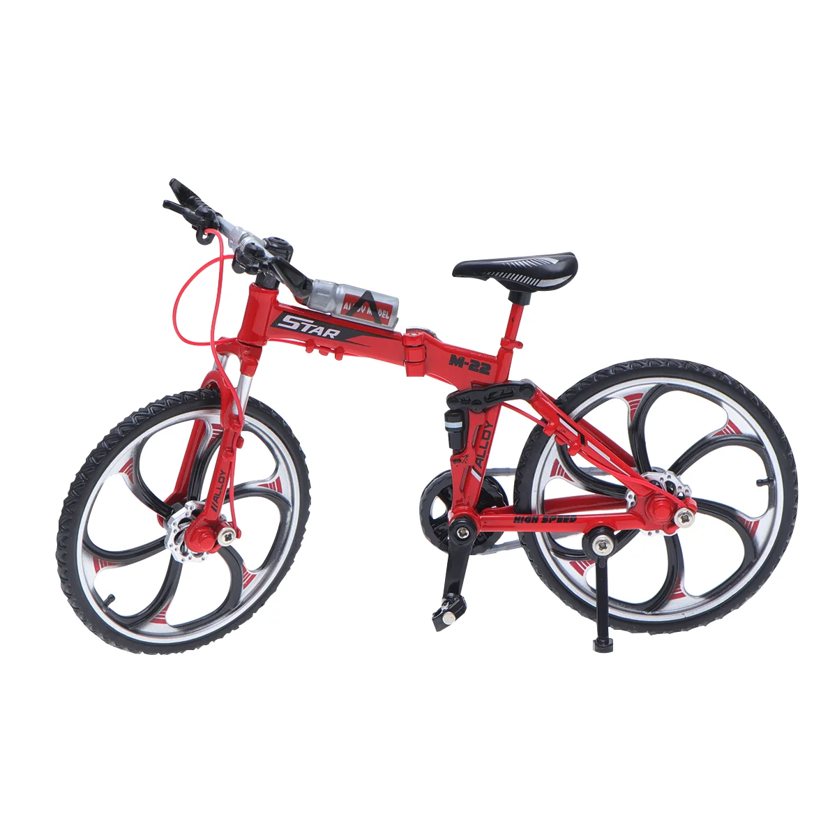 

175x105cm Creative Alloy Model 1:10 Mini Simulation Toy (Folding Mountain Bike Red)