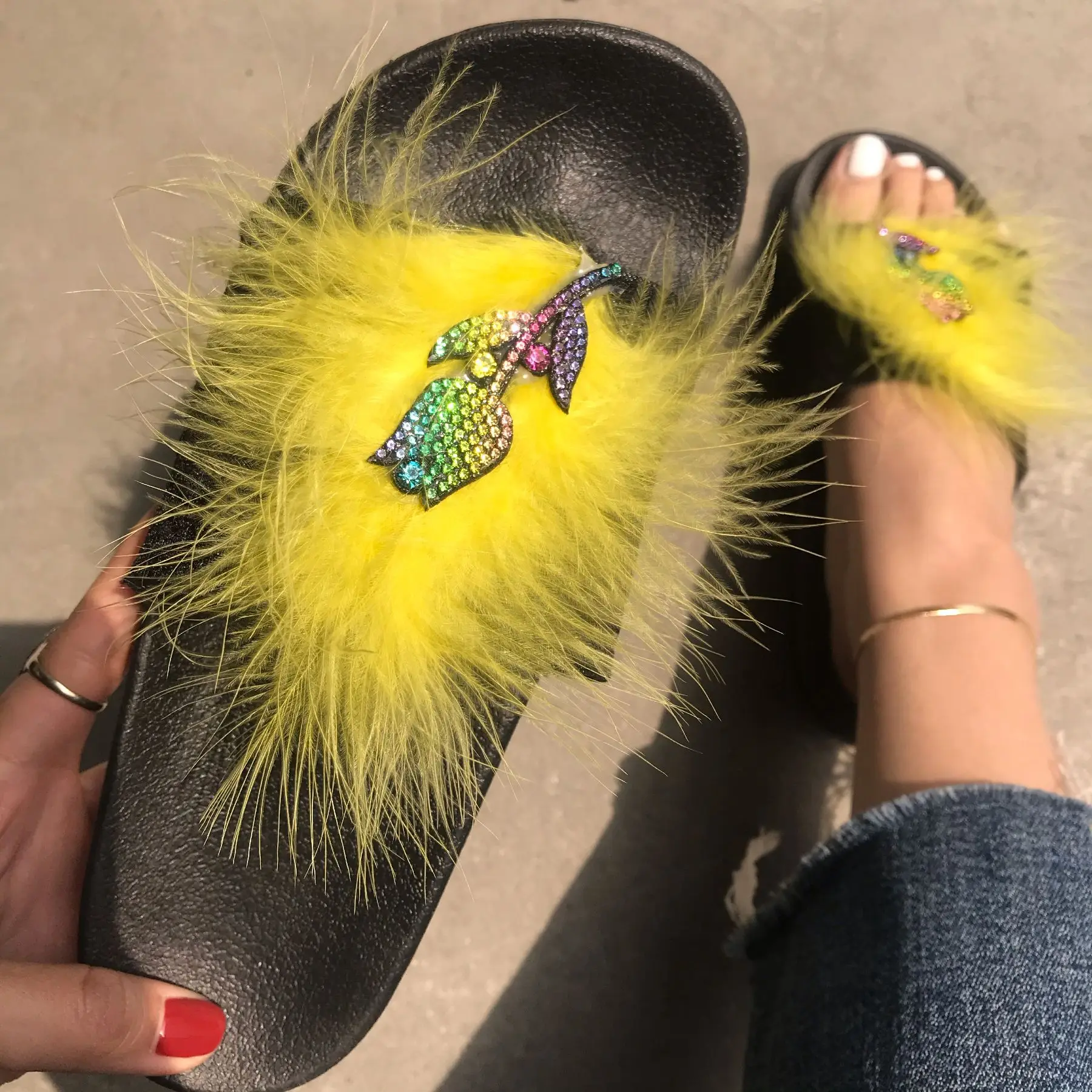 

Женские сандалии UFLAME на плоской подошве, модные босоножки, Повседневные тапочки, большие размеры, летняя обувь