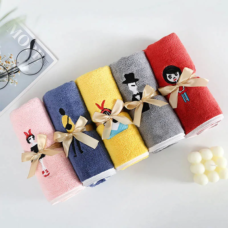 Полотенца для лица свадебный подарок коралловый флис чистый цвет портативная