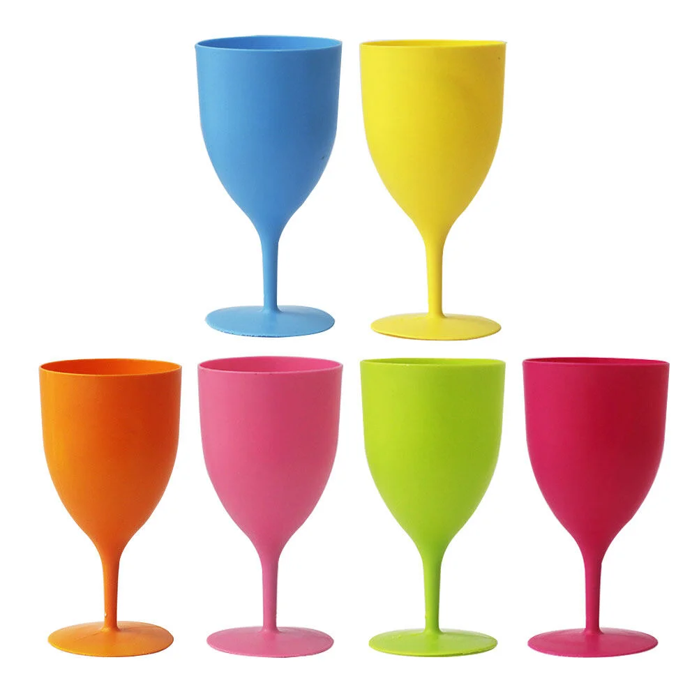 

6 Pcs Glass Glassesative Cup Glass Glasses Dessert Glasses Colorful Water Easter Party Supplies Champagne