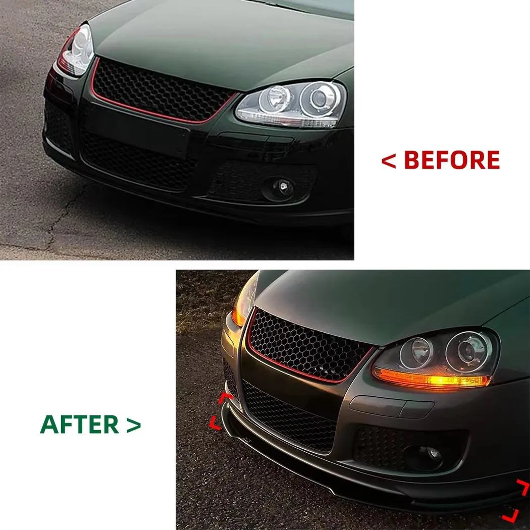 Фото Передний спойлер для Volkswagen VW Golf MK5 GTI Jetta MK5 GLI 2003-2008, диффузор, сплиттер, элементы обвеса. №2