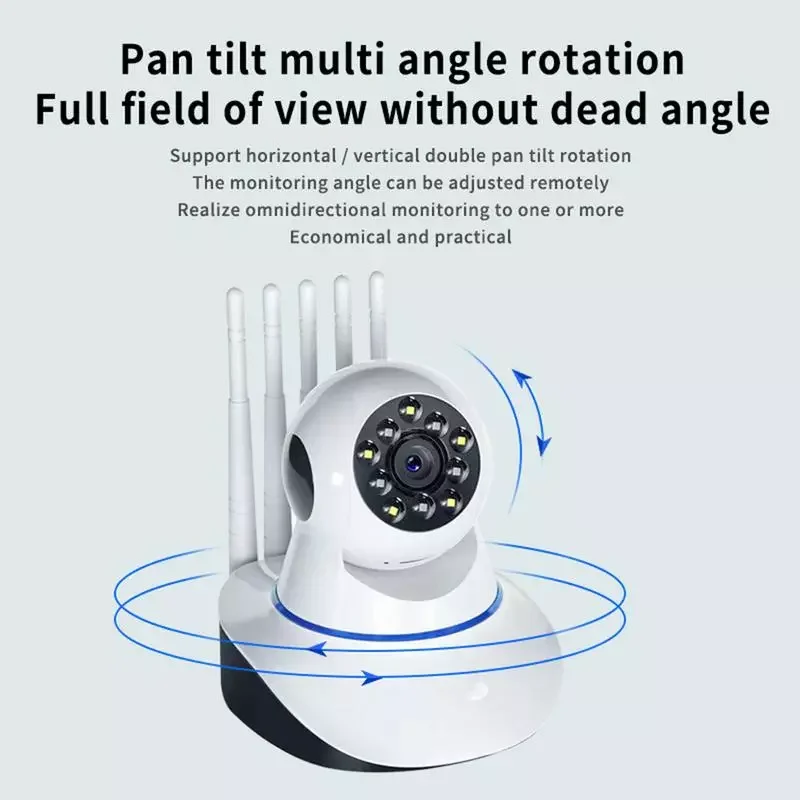 

NEW2023 WiFi Camera Indoor Security Home Camera 360 Degree Rotation Night Vision 2-Way Audio Human Detection Motion Tracking Loc
