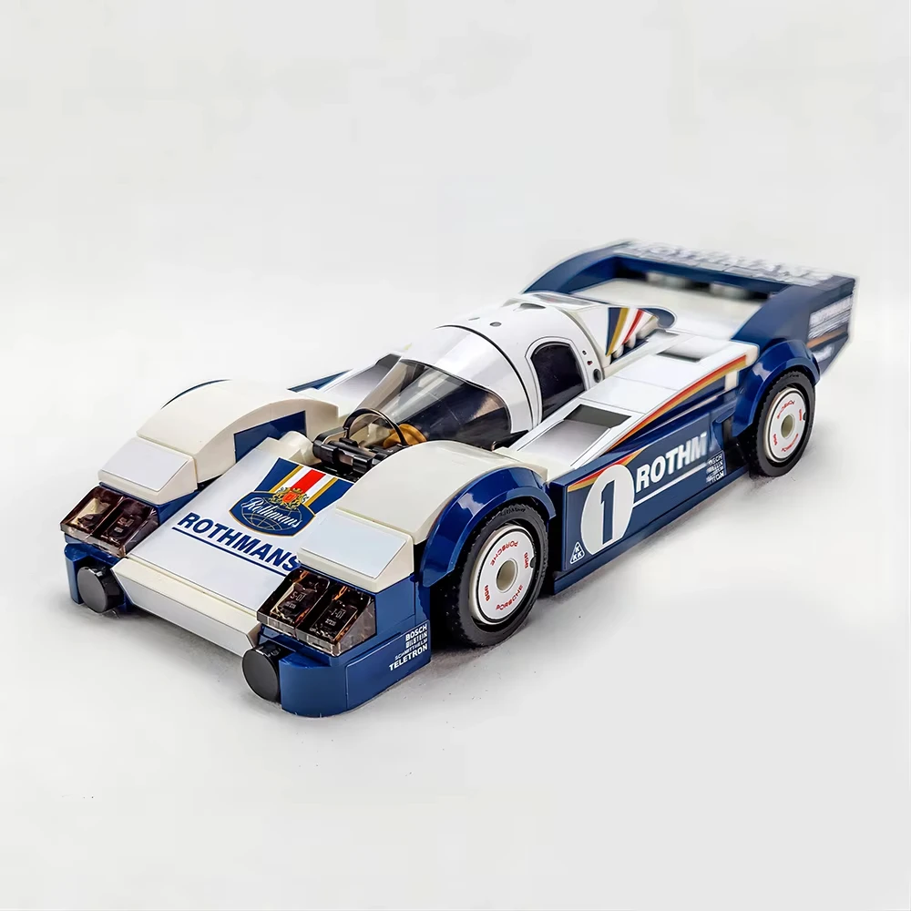 Фото НОВЫЙ MOC-114466 Скорость ​ ​ Модель гоночного автомобиля 956 1982 Le Mans, строительный блок, городской модульный автомобиль в сборе, сделай сам, детская игрушка, подарок для мальчика №3