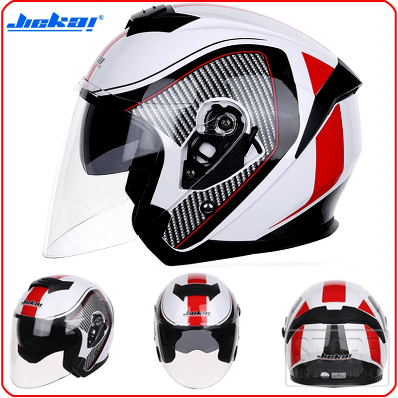 

Мотоциклетный шлем, полулицевой шлем из АБС-пластика с двойными линзами, для женщин и мужчин