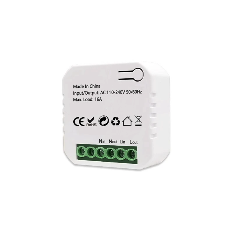 Tuya Smart Life Zigbee Switch Монитор электроэнергии Kwh Din-рейка 16A Таймер Розетка Мини-модуль