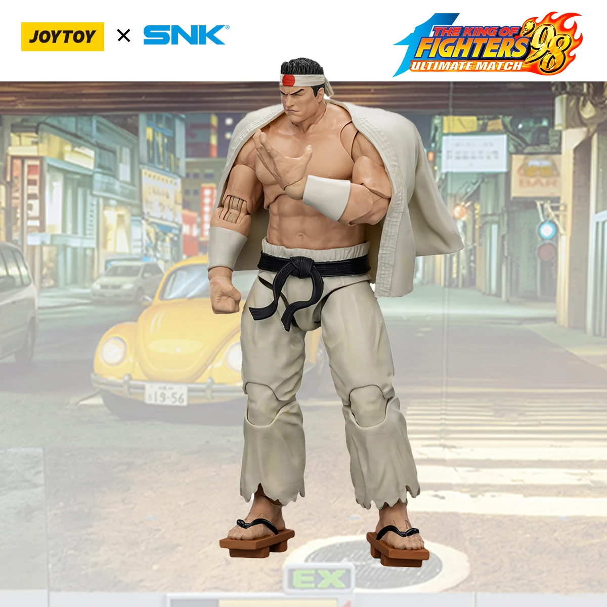 Фото Фигурка JOYTOY & SNK KOF 98UM Leona Heidern/Ralf Jones/Clark Still/Kyo Kusanagi/Goro Daimon/Benimaru Nikaido, игрушечная модель №5