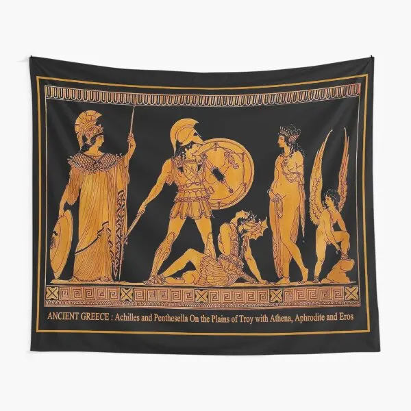 

Greece Ancient God And Goddess Frieze Tapestry Decor Home Living Room Yoga Travel Mat Hanging Colored Beautiful Towel Wall